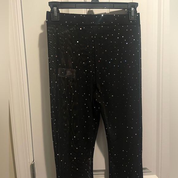 ICON Allover Print Flare Leg Mesh Pants - Picture 9 of 10